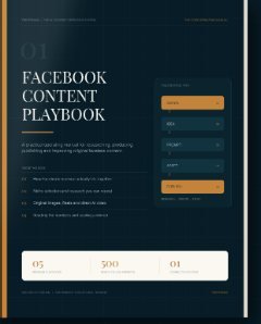 Cover of the Facebook Content Playbook.