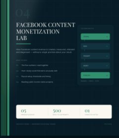 Cover of the Facebook Content Monetization Lab.