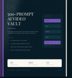 Cover of the 500-Prompt AI Video Vault.